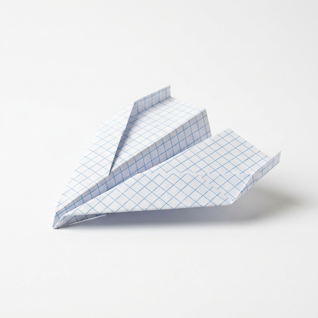 Paper airplane sketch